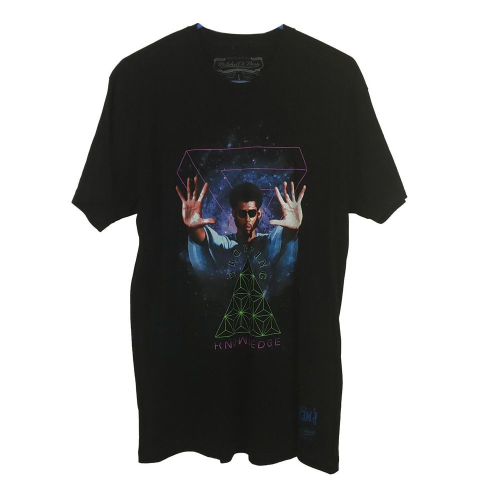 Kareem Abdul Jabbar Mitchell & Ness NBA Large Shirt Dropping Knowledge NWT